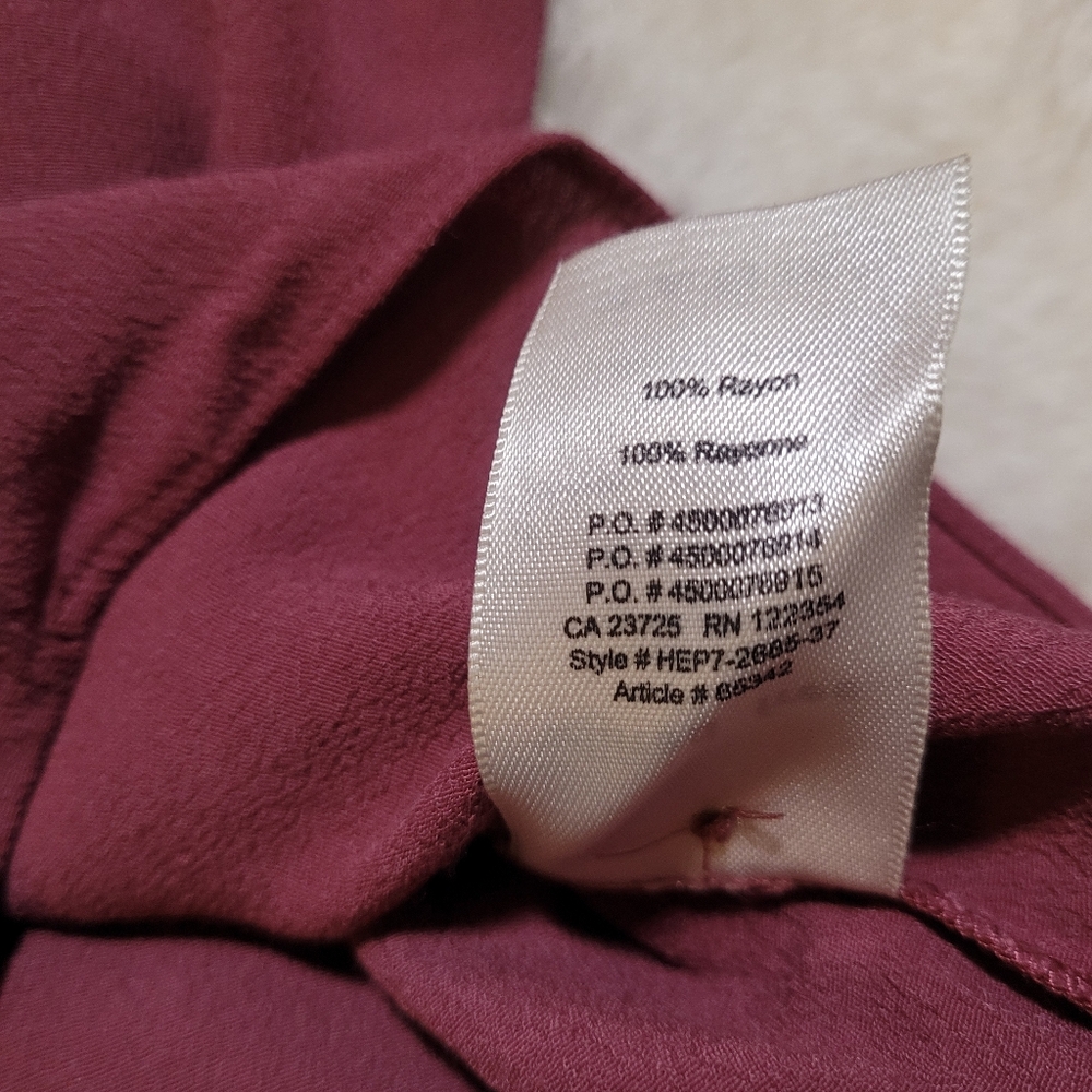 Aritzia Wilfred The Tie Front Cropped Blouse in Dusty Rose Sz M - Picture 8 of 8